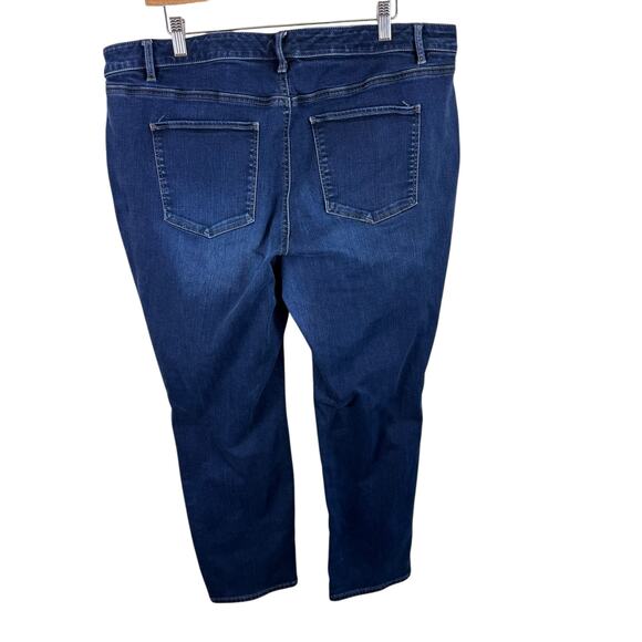 Talbots Flawless Five-Pocket Medium Wash Straight Dark Wash Jeans Size 18WP - Picture 2 of 6